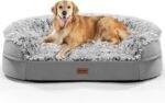 3.7 inch Thickened Orthopedic Dog Beds for Extra Large Dogs, Supportive Dog Sofa Bed with 28D Egg-Crate Foam, Removable Washable Cover, Waterproof Lining, Half-Round Design for Puppy,Senior,Sick - Image 2