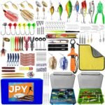 329PCS Fishing Lures Kit Bass Fishing Tackle Box with Tackle Included Fishing Gear Accessories Set with Soft Lure, Pliers, Hooks, Spoons, Jigs, Swivels, Frog, Weights Freshwater&Saltwater Gift Choice - Image 2
