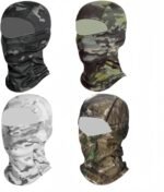 4 Pieces Camo Balaclava Ski Mask Sun Protection Hood Face Cover Full Head Mask for Men and Women for Hunting Fishing - Image 2