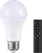 A19 LED Light Bulbs with Remote Control, 800LM 9W, 60W Equivalent LED Bulbs,Stepless Dimmable 3000K-6000K,E26 Base,CRI 80+,2.4GHz,25000+ Hours Lifespan,Light Bulb for Home Decor,1Bulb&1Remote - Image 2
