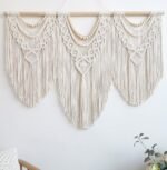 Achart Macrame Wall Hanging Large- Boho Wall Decor- large wall art- Wall Decor Living Room- Macrame Tapestry Boho Decor for Bedroom (Wooden Bead) - Image 2