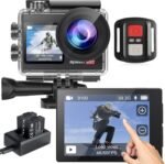 Action Camera 4K 60FPS with Touch Screen 20MP Waterproof Camera Underwater 131FT with EIS for Snorkeling Helmet Bike 170° Wide Angle Remote WiFi 5XZoom - Image 2