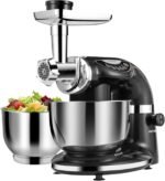 Aifeel Stand Mixer, 8.5QT+ 6QT Two Stainless Steel Bowls Electric Food Mixer, 7 in 1 Multifunctional Kitchen Mixer with Dough Hook, Whisk, Beater, Meat Grinder,Pasta & Cookie Maker-Black - Image 2