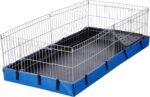 Amazon Basics - Comfortable Indoor-Outdoor Small Pet Guinea Pig Habitat Cage with Canvas Bottom, Blue, 46.65"L x 13.78"W x 23.62"H - Image 2