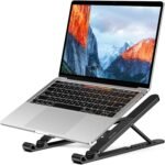 BESIGN LS01 Pro Ergonomic Laptop Stand, Plastic Laptop Riser, Portable and Adjustable Notebook Computer Holder Compatible with 10-14" Laptops (Black) - Image 2