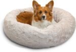 Best Friends by Sheri The Original Calming Donut Dog Bed – Washable Plush Pet Bed for Medium Breeds up to 45 lbs, Lux Faux Fur, Oyster, Medium (30" x 30") - Image 2