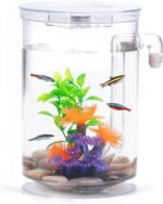 Betta Fish Tank, 360 Aquarium with LED Light, 1 Gallon Fish Bowl, Small Fish Tank Starters Kit, Beta Fish Tank Aautomatic Cleaning as Desktop Decoration for Office Home Room Decor - Image 2