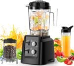 Blender, Blender for Smoothies with 68Oz. Pitcher, 27Oz. Grinder and 20Oz. To-go Cup, 28000 RPM Countertop Blenders for Kitchen, Ice Crushing, Frozen Fruits - Timing Setting, Speed Adjustable - Image 2