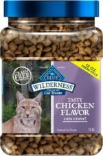 Blue Buffalo Wilderness Crunchy Cat Treats, Grain-Free Treats for Cats Made with Natural Ingredients, Great for Training, Tasty Chicken Flavor, 12-oz. Tub - Image 2