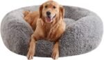 Calming Dog Beds for Large Dogs, Faux Fur Donut Cuddler Dog Bed, Round Fluffy Pillow, Washable Pet Bed for Dogs Up to 80Lbs, 36inch - Image 2