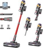 Cordless Vacuum Cleaner, Upgraded 55KPA 650W 70Mins Stick Vacuum with Hurricane Mode, Self-Standing, Touch Screen, 1.8L Dust Cup, Anti-tangle Wireless Vacumm, Vacuum Cleaners for Home/Pet Hair/Carpets - Image 2
