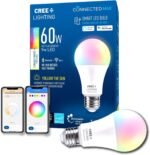 Cree Lighting Connected Max Smart Led Bulb A19 60W Tunable White + Color Changing, 2.4 Ghz, Works with Alexa and Google Home, No Hub Required, Bluetooth + WiFi, 1Pk - Image 2
