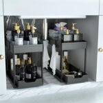 DEKAVA Under Sink Organizer 2 Pack, Bathroom Cabinet Organizer, 2 Tier Sliding Cabinet Basket Organizer Drawer, Multi-Purpose Bath Collection Baskets for Bathroom (Black) - Image 2