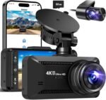 Dash Cam Front and Rear 4K/1080P, Dash Camera for Cars Build in WiFi, Full HD Dash Cam with APP Control, 3.94'' IPS Screen Dash Camera with 32GB SD Card, G-Sensor, 24Hr Parking Mote, Loop Recording - Image 2