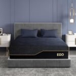 EGOHOME 14 Inch King Size Memory Foam Mattress for Back Pain, Cooling Copper Gel Bed in a Box, Foam Made in USA, CertiPUR-US Certified, Therapeutic Medium Firm, 76x80x14 Black - Image 2