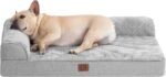 EHEYCIGA Memory Foam Dog Bed Medium Sized Dogs, Waterproof Dog Bed Orthopedic with Washable Removable Cover, Non-Slip Pet Bed Couch for Crate, 30x20x6 Inches, Grey - Image 2