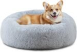 ELSKER&HOME Calming Dog Bed,Donut Washable Warming Soft Round 30 inches Dog Beds for Medium Dogs,Anti-Anxiety Fluffy Plush Cushion Bed Fits up to 45 lbs Pets - Image 2