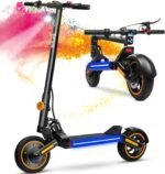 Electric Scooter for Adults - 500W Motor/10”Solid Off-Road Shock Tire,24MPH Max Speed Folding E-Scooter,Front and Rear Dual Suspension Lightweight Scooter for Campus Passage Urban Travel,UL Certified - Image 2
