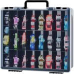 FULLCASE Toys Organizer Storage Compatible with Hot Wheels Car, Container for Matchbox Cars, Mini Toy, Small Dolls, Double Sided Carrying Box for Hotwheels - 48 Compartments (Case Only) Black - Image 2