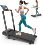 Foldable Treadmill with 10% Incline, 3.5HP Low Noise Walking Pad Treadmill with Handle Bar, Rayspace 4 in 1 Portable Under Desk Treadmills for Home/Office, 350 Lbs Capacity, APP & Remote Control - Image 2