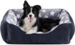 GASUR Small Dog Beds Small Size Dogs, Rectangle Washable Dog Bed, Orthopedic Dogs Sofa Bed, Pet Cuddler Anti-Slip Bottom, Soft Calming Sleeping Warming Puppy Bed (S (20"x 19"x 6"), Black) - Image 2