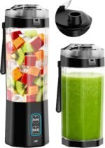 GVODE Personal Blender, Portable Blender for-Smoothies, Shakes, Food Prep, and Frozen Blending, 24oz Large Capacity, BPA Free, Leakproof-Lid and Sip Spout, USB-C Rechargeable, IPX8 Waterproof - Image 2