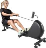 Home Water Rowing Machine - 380 LBS Weight Capacity. Digital Monitor Tracks Workout Data, Ergonomic Seat Ensures Comfort. App-Enabled for Guided Training - Image 2