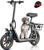 Jasion JS3/PRO Electric Scooter with Seat, 650/850W Peak Motor, 20/25Miles Ranges Scooters for Adults, 20/25MPH Max Speed, Foldable E-Scooter for Pets & Cargo, Dual Disc Brakes - Image 2