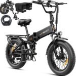 Jasion X-Hunter Foldable Electric Bike, 1400W Peak Motor, 30MPH 70+ Miles E-Bike,624WH Removable Battery, Full Suspension Ebike for Adults, 20''*4 Fat Tire Bicycle for Commuting,Certified by UL2849 - Image 2