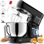 Kitchen Stand Mixer, 6.5Qt Household Stand Mixers, 660W 6+P Speed Tilt-Head Electric Dough Mixer, Food Mixers for Daily Use with Dough Hooks, Whisk, Beater - Image 2