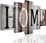 LUDUHU Home Canvas Print Wall Art - 5 Piece Sweet Home Signs, Black and White Quotes, Modern Family Wall Decor (G, Oversize 40x20inch) - Image 2