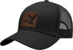 Leather Patch Trucker Hat-Adjustable Baseball Caps,Snap Back Trucker Cap Gift for Men Women Accessory - Image 2