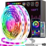 Led Lights 100ft Smart APP Control Music Sync Strip Lights RGB Color Changing Strips with Remote, for Bedroom Kitchen and Party - Image 2