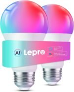 Lepro B2 AI Smart Light Bulbs - 1100LM WiFi & Bluetooth RGBWW Color Changing LED Bulb, Works with Alexa & Google Assistant, Personalized Al Lighting Designer, AI Voice Control, 2.4GHz Only, 2 Pack - Image 2