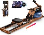 MERACH Foldable Wooden Rowing Machine, Water Electromagnetic Rower Machine for Home Use, Exclusive App Lifetime Membership, Patented Space Saver, MERACH Go Technology, 950 - Image 2