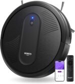 MONSGA Robot Vacuum Cleaner, 3000Pa Powerful Suction Robotic Vacuum, 3.2" Super-Slim, 140Min Runtime, Vacuum Robot for Hard Floor/Low Pile Carpet/Pet Hair, Remote/App/Voice Control, Schedule Clean - Image 2