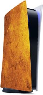 MightySkins Gaming Skin for PS5 / Playstation 5 Digital Edition - Textured Gold | Protective Viny wrap | Easy to Apply and Change Style | Made in The USA - Image 2