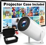 Mini Projector, Native 1080P Portable Projector with Carrying Case, 4K Support, 270°Rotatable Outdoor Movie Proyector, Home Theater Projector Compatible with Phone/TV Stick/Laptop/PS4/HDMI/USB - Image 2