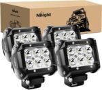 Nilight - 60001S-C LED Light Bar 4PCS 18W 1260lm Spot LED Pods Driving Fog Light Off Road Lights Bar Jeep Lamp,2 Years Warranty - Image 2