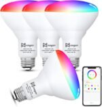 Noger Smart Light Bulbs 4 Pack, Bluetooth Smart Bulb with Music Sync, 1280 Lumens Dimmable BR30 LED Flood Light Bulbs, RGBCW Color Changing Light Bulbs, 12W (75W Equivalent), 16 Million Colors - Image 2