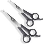 Pets First #1 Pet Grooming Scissors Body & Facial Trimmer Durable Stainless Steel Blades. Rounded Tips Shears for Long Medium Short Thick Wiry Curly Hair. Lightweight Cutter for Dogs & Cats. Set of 2 - Image 2