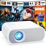 Projector, Native 1080P Full HD Bluetooth Projector with Speaker, 9500 Lumens Outdoor Portable Movie Mini Projector Compatible with Laptop, Smartphone, TV Stick, Xbox, PS5 - Image 2