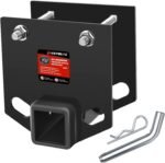 RV Bumper Trailer Hitch Receiver Adapter by puxyblue Compatible for 4" x 4" RV Rear Bumper - 2" Receiver with 3500 LBS Capacity Connect Various Accessories - 2 Year Warranty - Image 2