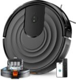 Robot Vacuum and Mop Combo, Robotic Vacuum Cleaner 5000Pa Strong Suction 130 Mins Runtime, Slim, Low Noise, Automatic Self-Charging, Wi-Fi/App/Alexa Control, Ideal for Hard Floor, Carpet, Pet Hair - Image 2
