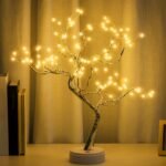 Room Decor, 20" 108 LED Tabletop Bonsai Tree Light, DIY Artificial Tree Lamp, Battery/USB Operated, Aesthetic Lamps for Living Room Bedroom Christmas Home Gifts House Decor (Warm White) - Image 2