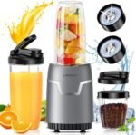 Smoothie Blender, 1100W Personal Blender for Shakes and Smoothies, Blenders and Grinder Combo for Kitchen with 2 * 22 Oz To-Go Cup and Lid for Protein Shake, Baby Food, Frozen Drink - Image 2