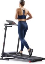 Sunny Health & Fitness Compact Foldable Treadmill - Easy Assembly, Quiet Operation, LCD Performance Monitor, Device Holder - Running & Walking Exercise, Optional Free SunnyFit App Bluetooth Connection - Image 2