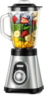 TALIA Smoothie Blender for Ice Crushing & Shakes, 750W Countertop Blenders with 48oz Glass Jar & 6 Stainless Steel Blades, High-Speed Blender for Smoothies Frozen Fruit & Nut Butter - Image 2