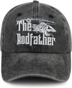 The Rodfather Pugfather Dogfather Grilfather Hats for Men, Adjustable Embroidered Dad Baseball Cap - Image 2