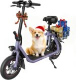 Urbanmax C1 Electric Scooter for Adults & Teens,20 Miles Range, 265 Lbs,Top Speed 16MPH, Wide Anti-Slip Deck for Commute, Groceries, Pets, Foldable Commuter Escooter with Seat and Basket - Image 2
